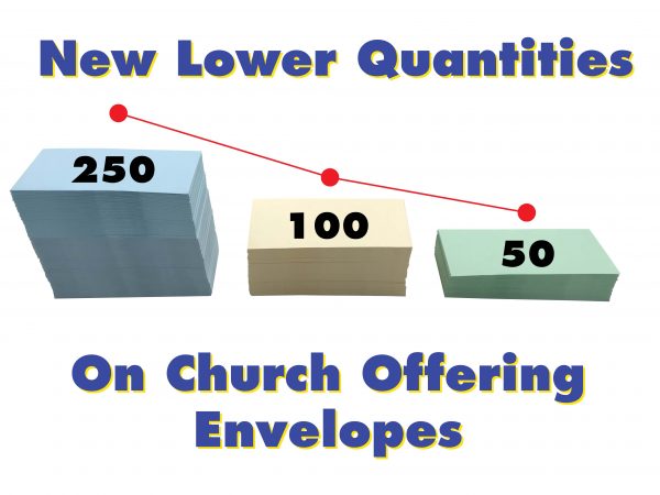 Small Quantity church envelopes