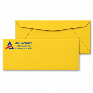 No. 10 Goldenrod Colored Regular Envelope Size: 9 1/2 x 4 1/8