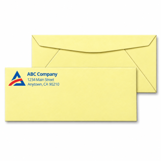 No. 10 Yellow Colored Regular Envelope Size: 9 1/2 x 4 1/8