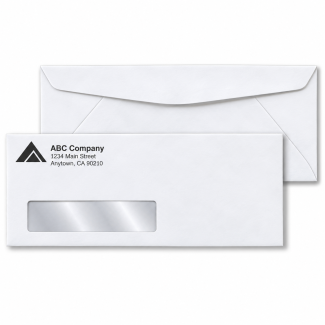 No. 10 White Window Envelope Size: 9 1/2 x 4 1/8