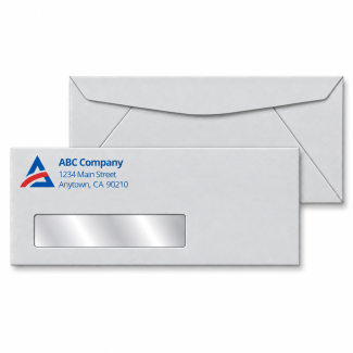 No. 10 Gray Colored Window Envelope Size: 9 1/2 x 4 1/8
