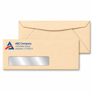 No. 10 Ivory Colored Window Envelope Size: 9 1/2 x 4 1/8