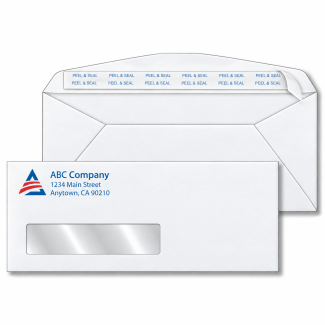 No. 10 Peel and Seal Window Envelope Size: 9 1/2 x 4 1/8