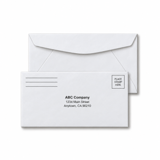 No. 6-3/4 White Regular Envelope Size: 6 1/2 x 3 5/8
