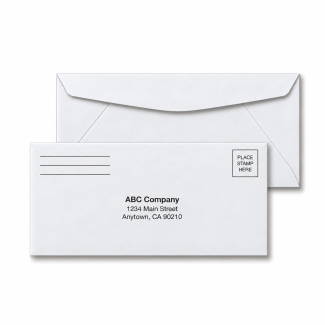 No. 9 White Regular Envelope Size: 8 7/8 x 3 7/8