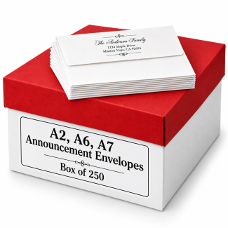 Printed Announcement Envelopes Starting at $57.95 for 250