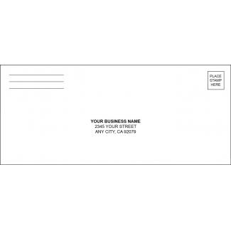 No. 9 White Regular Envelope Template 1