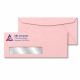 No. 10 Pink Colored Window Envelope Size: 9 1/2 x 4 1/8