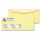 No. 10 Yellow Colored Window Envelope Size: 9 1/2 x 4 1/8