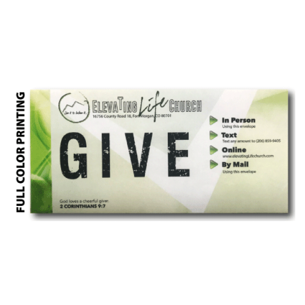 white church offering envelopes free shipping made in
